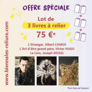 Lot de 3 livres à relier : Albert Camus | Victor Hugo | Joseph Kessel